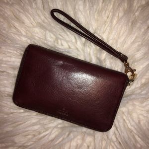Wine Fossil Wallet Wristlet